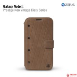 Кожаный чехол Zenus Prestige Neo Vintage Diary для Samsung N7100 Galaxy Note 2 (коричневый)